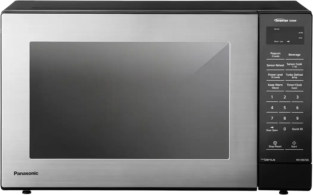 Countertop Microwave Oven, 1.2 Cu. Ft., 1250W, Inverter Technology with Genius Sensor, Stainless Steel - NN-SN67QS