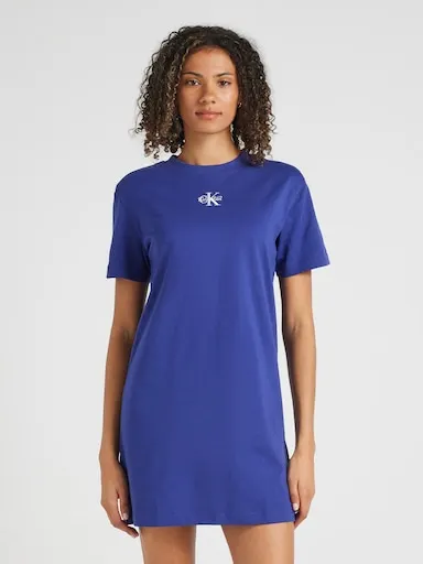 Calvin Klein Graphic Tee Dress In Steel Beams