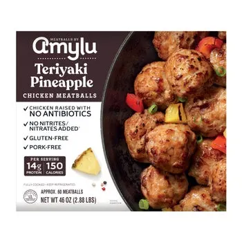 Amylu Teriyaki Pineapple Chicken Meatballs, 46 oz