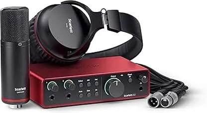 Focusrite Scarlett 2i2 Studio 4th Gen USB Audio Interface Bun…