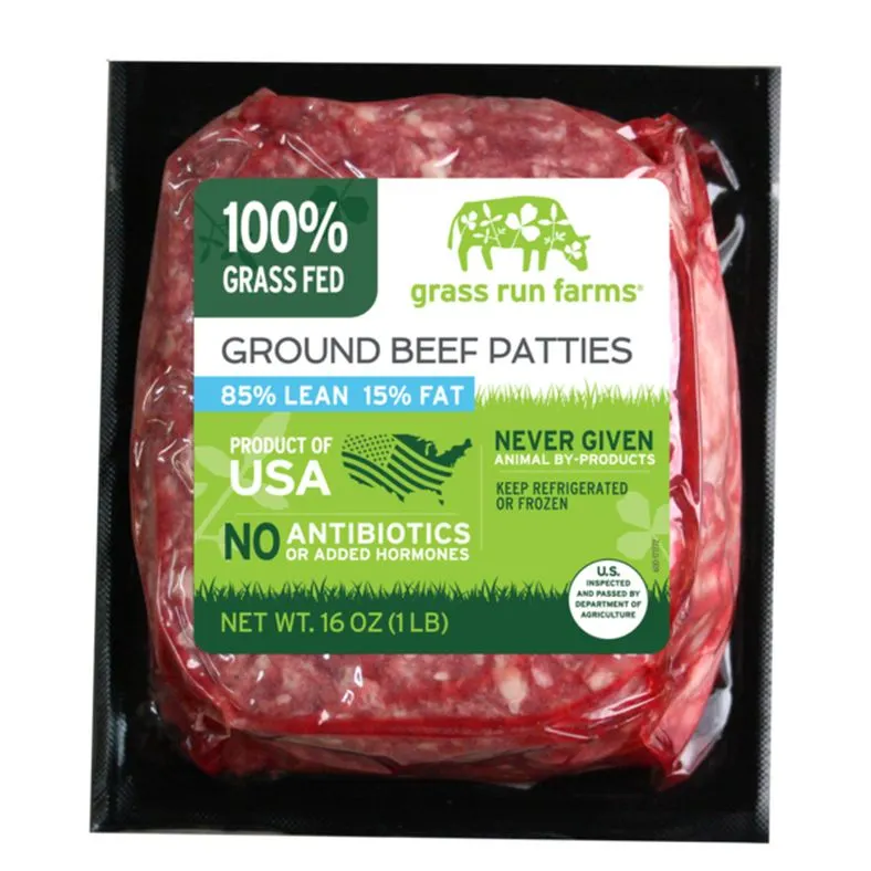 Grass Run Farms 85/15 Ground Beef Patties