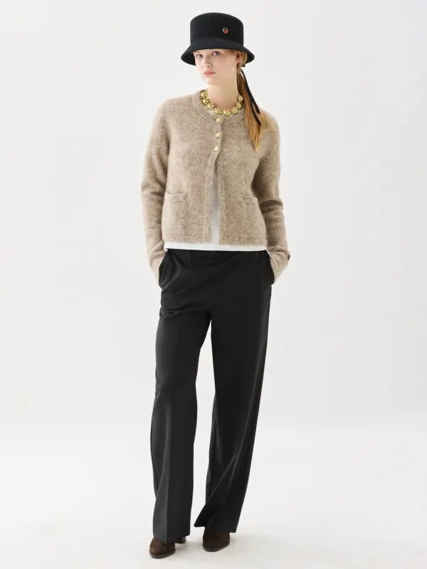 Sienna Rib Cardigan Mele Melange