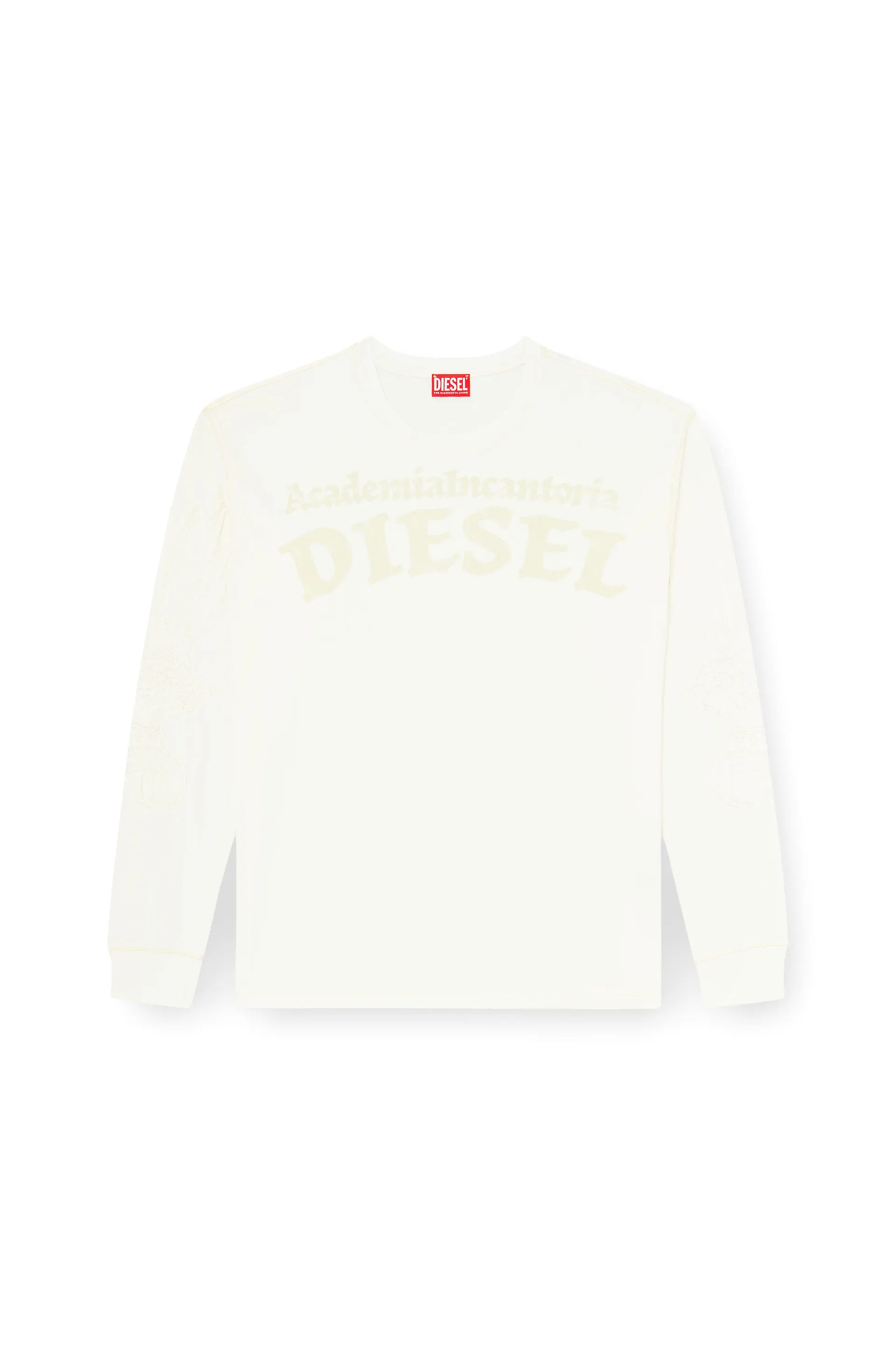 Long-sleeve T-shirt with prints and patches