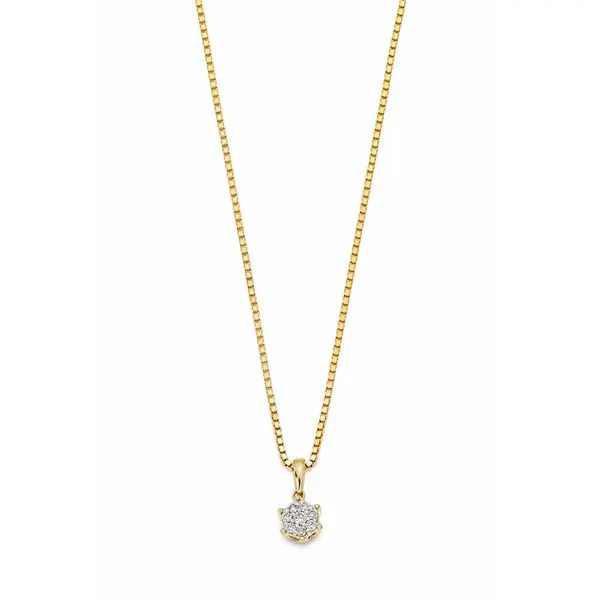 VICTORIA Diamantsmykke 375 Gult Gull 0,06 ct