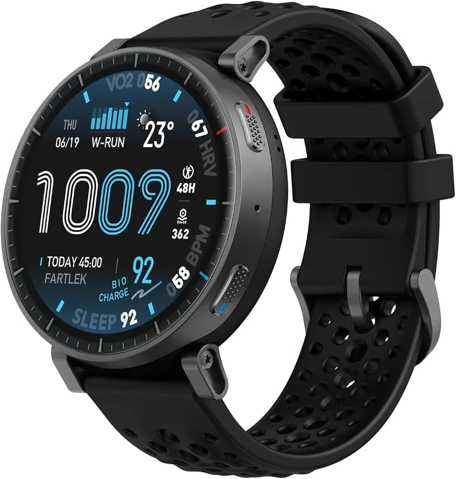 Amazfit Active Max Smart Watch, 1.5" AMOLED Display, GPS, iOS/Android | 48mm, 25-Day Battery, GPS, Water-Resistant, 4GB Storage, Offline Maps, 170+ Sport Modes, Heart Rate & Sleep Fitness Tracker