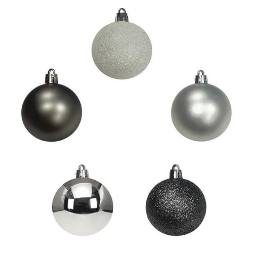 Enchanted Forest® 60mm Slate Shatterproof Ornaments - 50 Pack