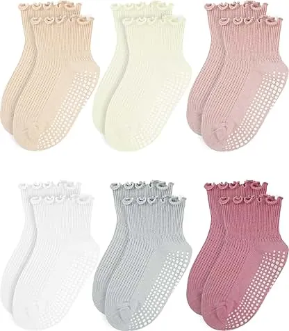 Sooneeya Baby Ruffle Socks Toddler Girls Non-Slip Ankle…