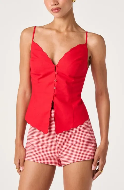 ASTR the Label Odette Scallop Hem Camisole