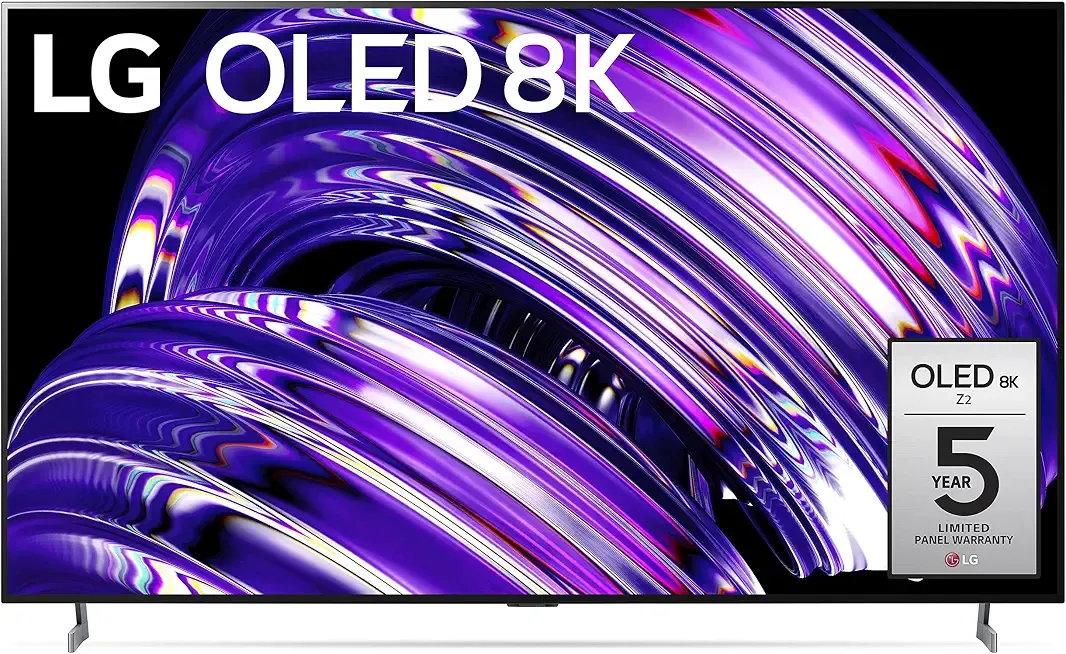 LG 77-Inch Class OLED Z2 Series Alexa Built-in 8K Smart TV, 120Hz Refresh Rate, AI-Powered 8K, Dolby Vision IQ and Dolby Atmos, WiSA Ready, Cloud Gaming (OLED77Z2PUA, 2022)
