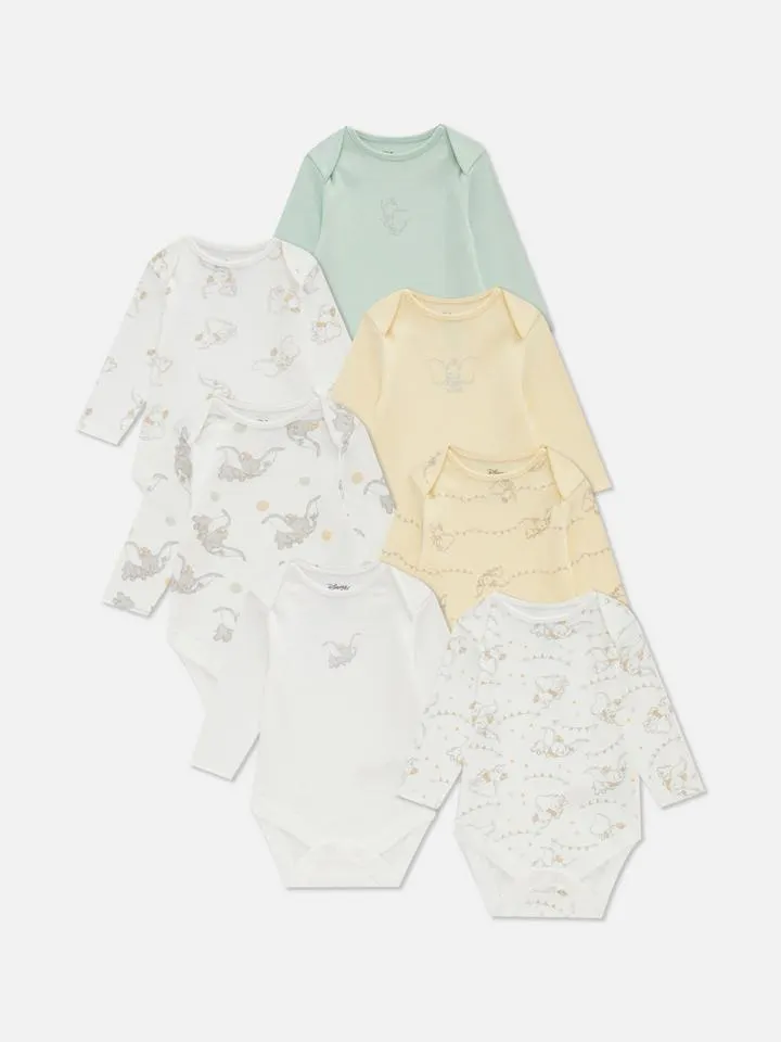 0–36 mois | Lot de 7 bodys à manches longues Disney Dumbo