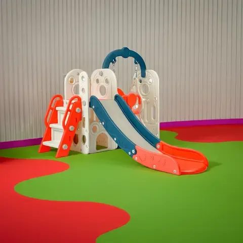 Resbalín 4 En 1 Columpio, Aro De Baloncesto Y Bodega