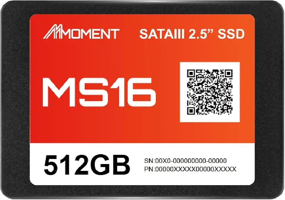 MMOMENT MS16 512GB 2.5-Inch SATA III SSD, 550MB/s Read, 500MB/s Write