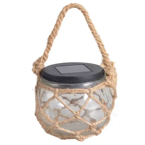 Solar-LED-Dekoleuchte - transparent - 17 cm hoch