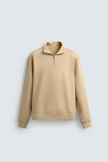 BASIC QUARTER-ZIP SWEATSHIRT