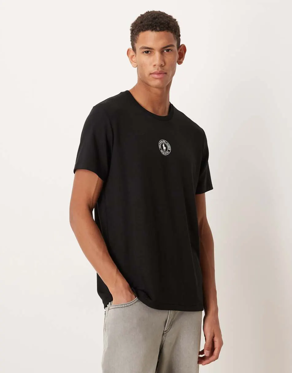 Polo Ralph Lauren central icon logo lounge t-shirt in polo black