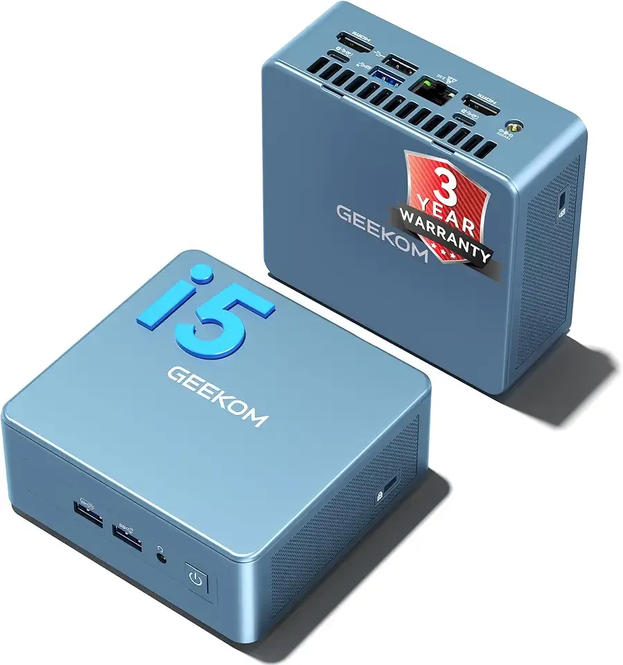 GEEKOM Mini PC[Business Cost-Saving Star] IT12(3-Year Coverage) with 12th Gen Intel i5-12450H Mini Computers,16 RAM/512GB SSD(Not LPDDR) Windows 11 Pro Desktop PC (Low-Power),Dual USB 4/8K(UHS-II)