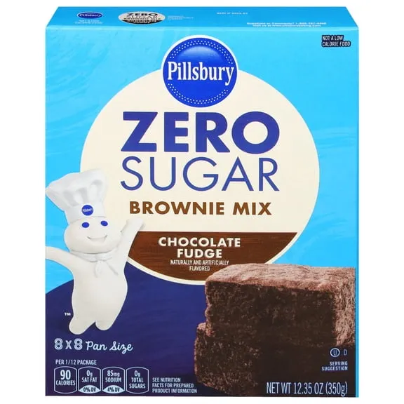 Pillsbury Zero Sugar Chocolate Fudge Flavored Brownie Mix, 12.35 oz Box $3.68 29.8 ¢/oz