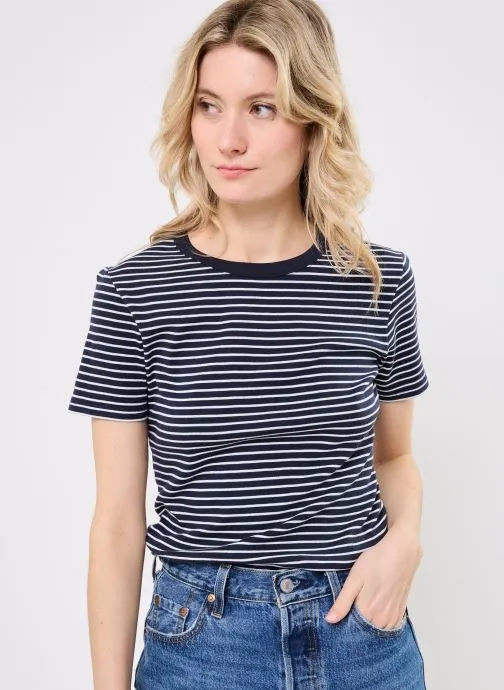 T-shirts met korte mouwen T-shirt l'iconique manches courtes col r dames blauw