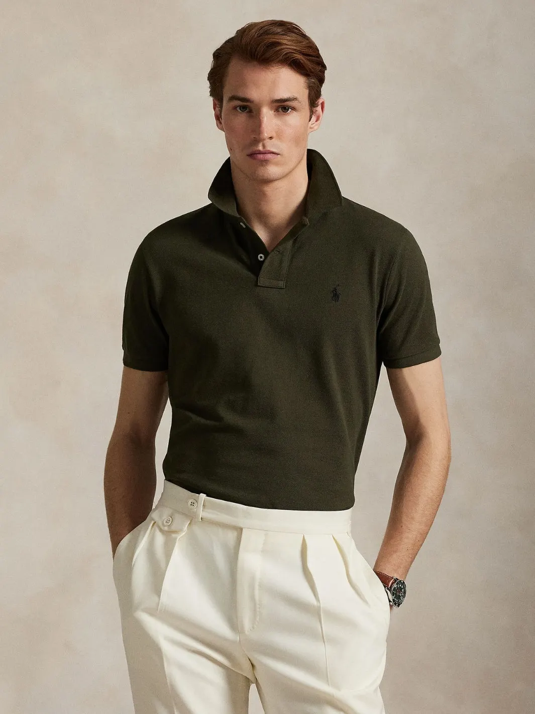 CUSTOM SLIM FIT MESH POLO SHIRT