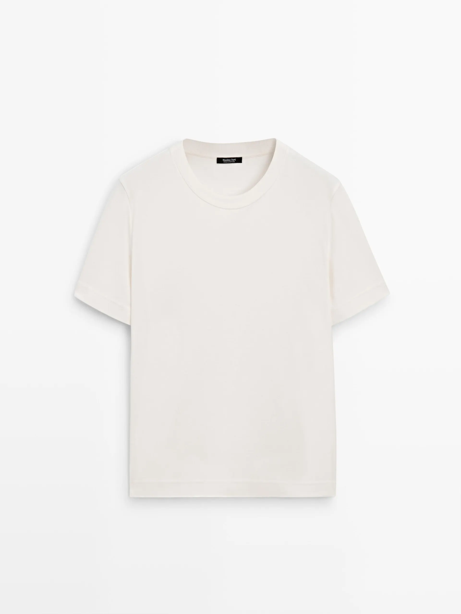 100% katoenen interlock T-shirt met ronde hals