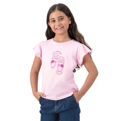 Playera Fantastic Niña Estampado De Sandalias