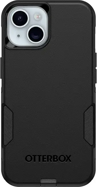 OtterBox iPhone 16e, 15, 14, & 13 Commuter Series Case - Black, Slim & Tough, Pocket-Friendly, with Port Protection
