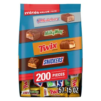 Mars Minis Chocolate Candy, Variety Pack, 200-count