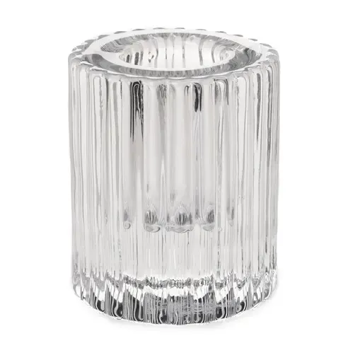 Kerzenhalter - klar - Glas - Ø 5 cm