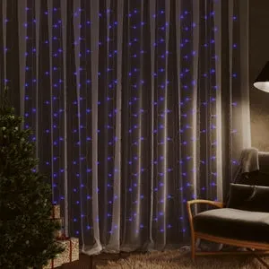 Cortinas de luz LED 3x3 m 300 LED Azul 8 funciones