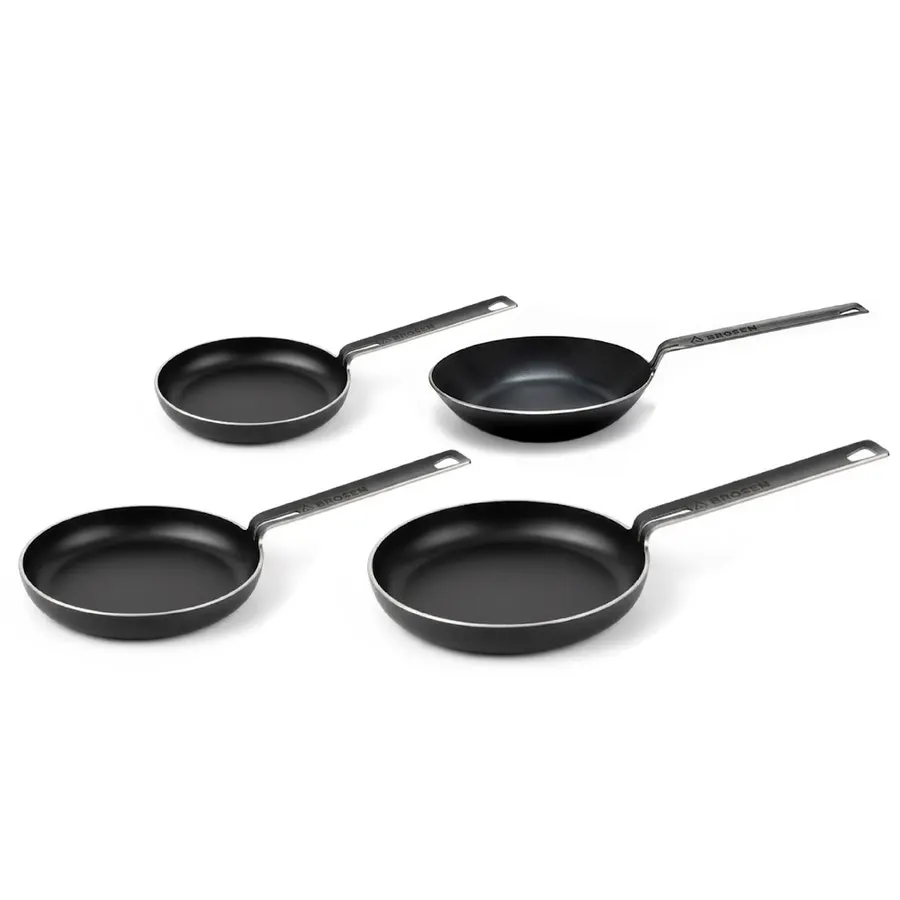 Set de sartenes de hierro Brosen 15 cm 20 cm 25 cm 30 cm antiadherentes