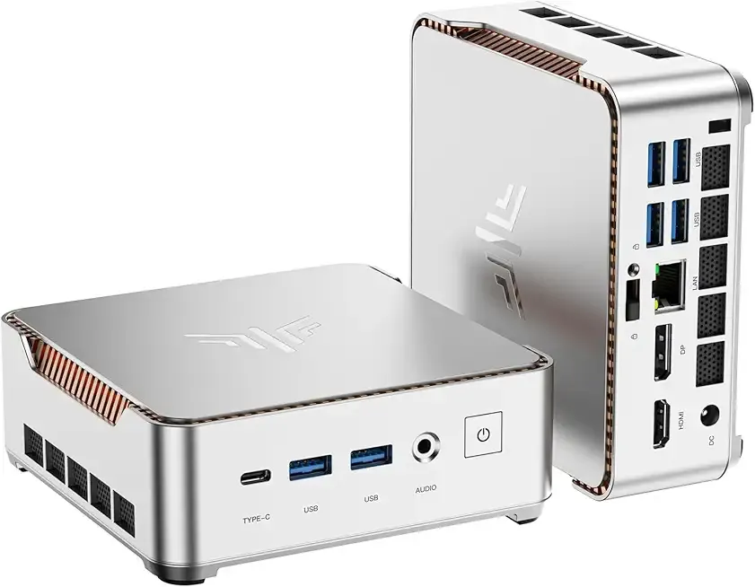KAMRUI Pinova P2 Mini PC, AMD Ryzen 4300U(Βeats 3500U/3200U/N150,Up to 3.7 GHz) Mini Computers, 16GB RAM 512GB SSD Mini Desktop Computers, Triple 4K Display/HDMI+DP+Type-C/WiFi/BT for Home/Business