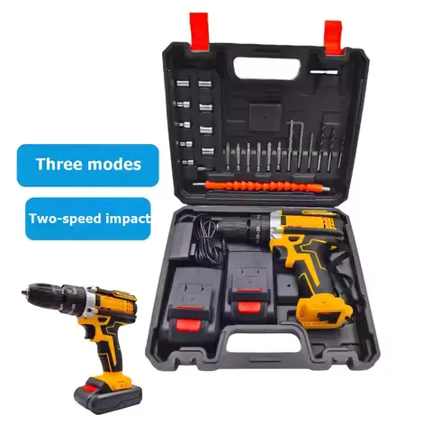 Lithium Electric Drill Electric Screwdriver Hand Electric Drill Electric Tool Set Multifunctional Accessory Box Packaging