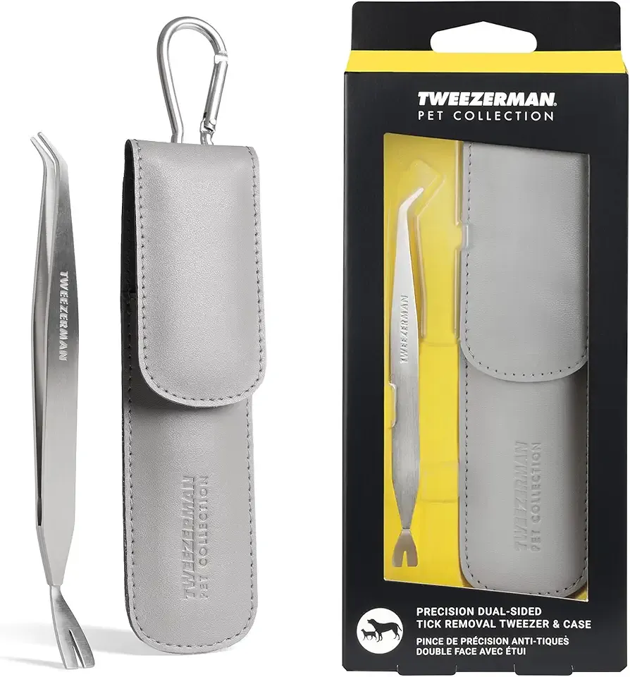Tweezerman Precision Dual-Sided Tick Removal Tweezer & Case