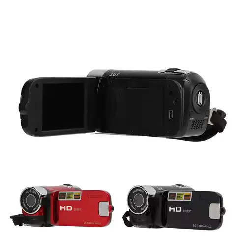 Video Camera Camcorder Handheld 16MP 270° Rotation Digital Camcorders Full HD 1080P Portable for Kids for Gifts for Family