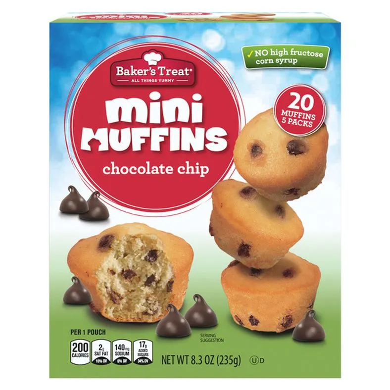 Baker's Treat Chocolate Chip Mini Muffins