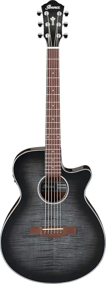 Ibanez AEG70 Acoustic-Electric Guitar - Transparent Charcoal Burst High Gloss