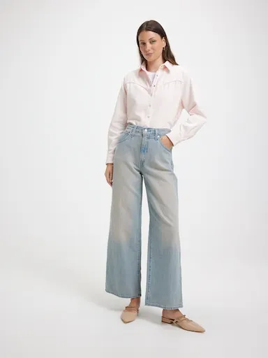 Levi's Logan Tencel Shacket In Dusty Crystal Pink