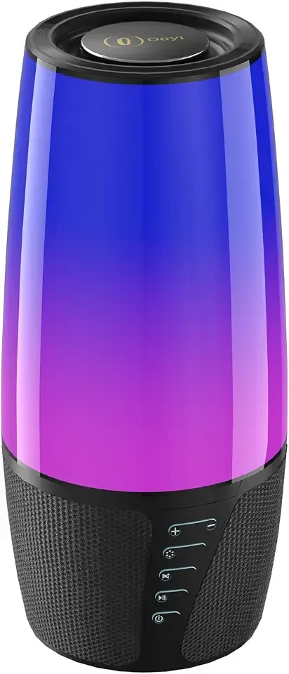 Bluetooth Speaker with Lights 40W 360° Stereo, Bluetooth 5.3 (100ft), IPX6 Waterproof, 9 Color LED, 12H Playtime (5600mAh) - Home/Outdoor/Party/Beach, Ideal Birthday (Colorful)