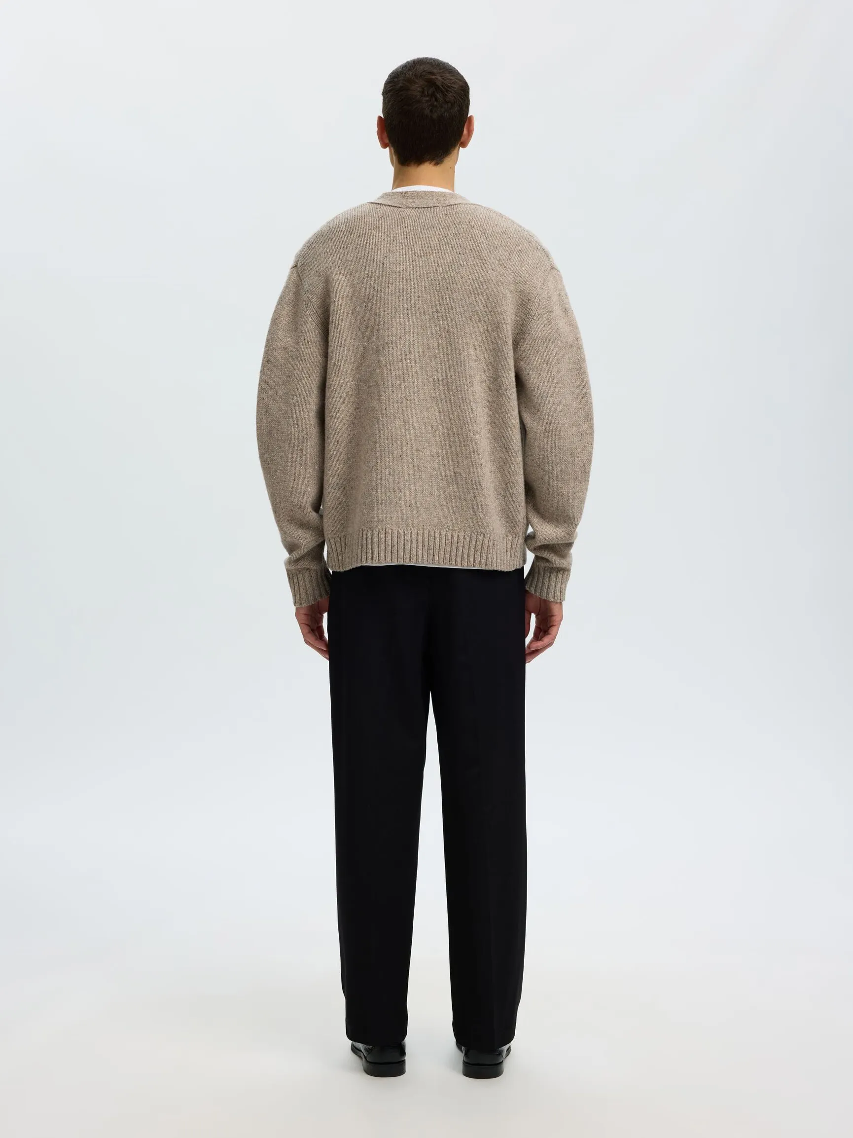 AVSLAPPET PASSFORM ULLBLANDING CARDIGAN