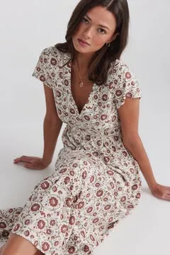 Vestido lace estampado