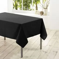 Nappe rectangulaire anti-taches ESSENTIEL noire 140x300cm