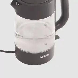 Brabantia Glass Kettle Black 1.7 Litre