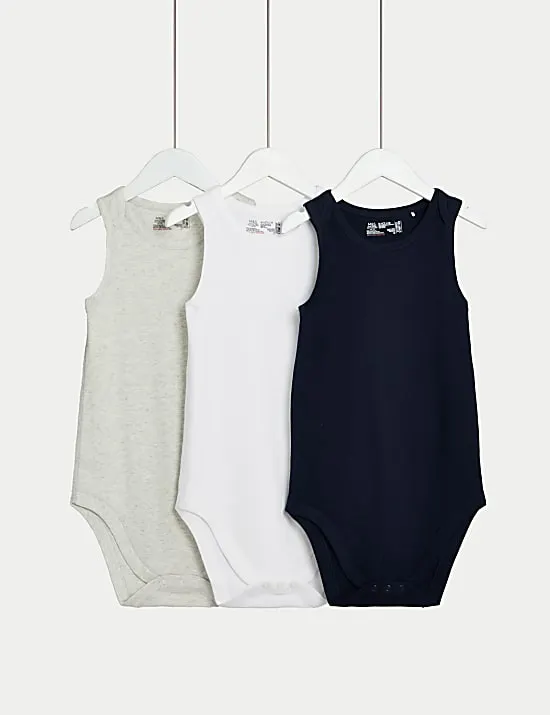 3 Pack Adaptive Pure Cotton Bodysuits (3-16 Yrs)