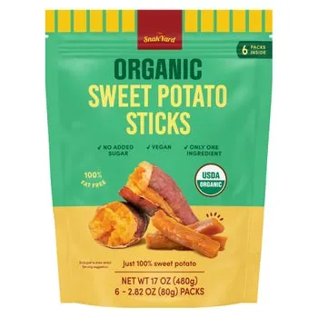 The SnakYard Organic Sweet Potato Sticks, 2.82 oz, 6-count