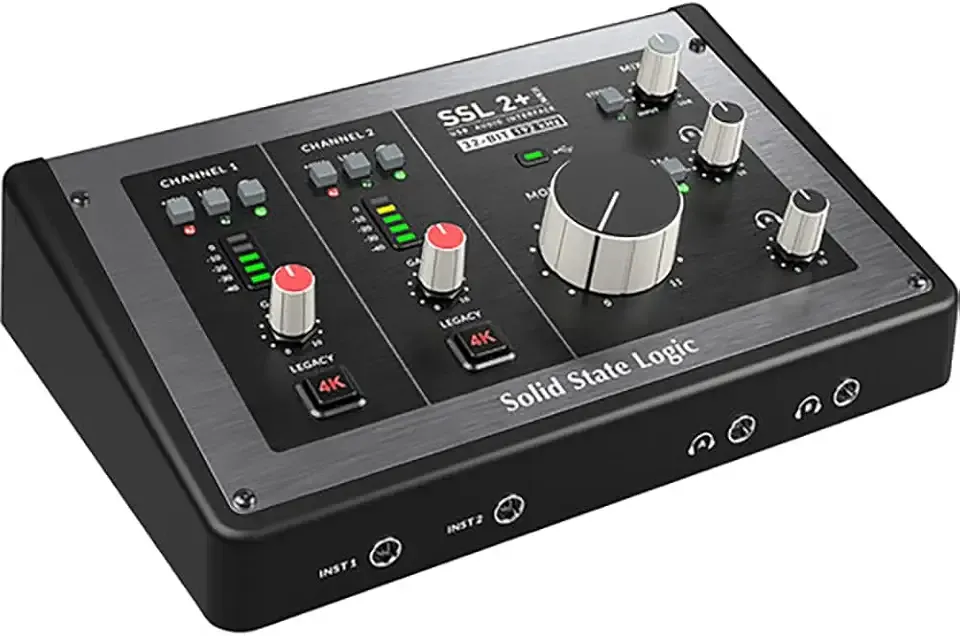 Solid State Logic SSL 2 Plus MKII USB Audio Interface with Dual Headphones, Four Balanced Outputs, and Class-Leading Mic Preamps