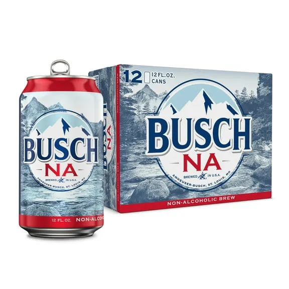 Rollback Busch Non Alcoholic American Lager Beer 12 pack 12 fl oz Aluminum Cans 0.5% ABV $9.57 Was $10.67 6.6 ¢/fl oz