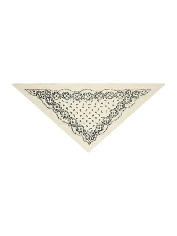 Ariya Paisley Knit Scaf Off White