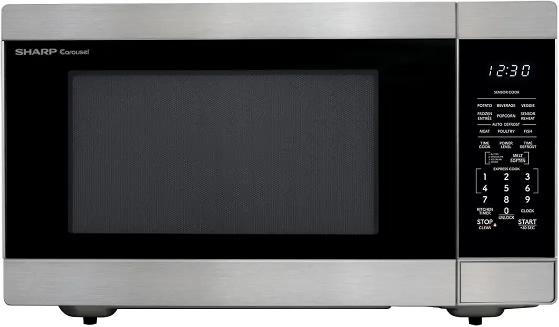 SHARP Countertop Microwave Oven with Removable 16.5" Carousel Turntable, 1200 Watt, 2.2 Cubic Feet, Stainless Steel