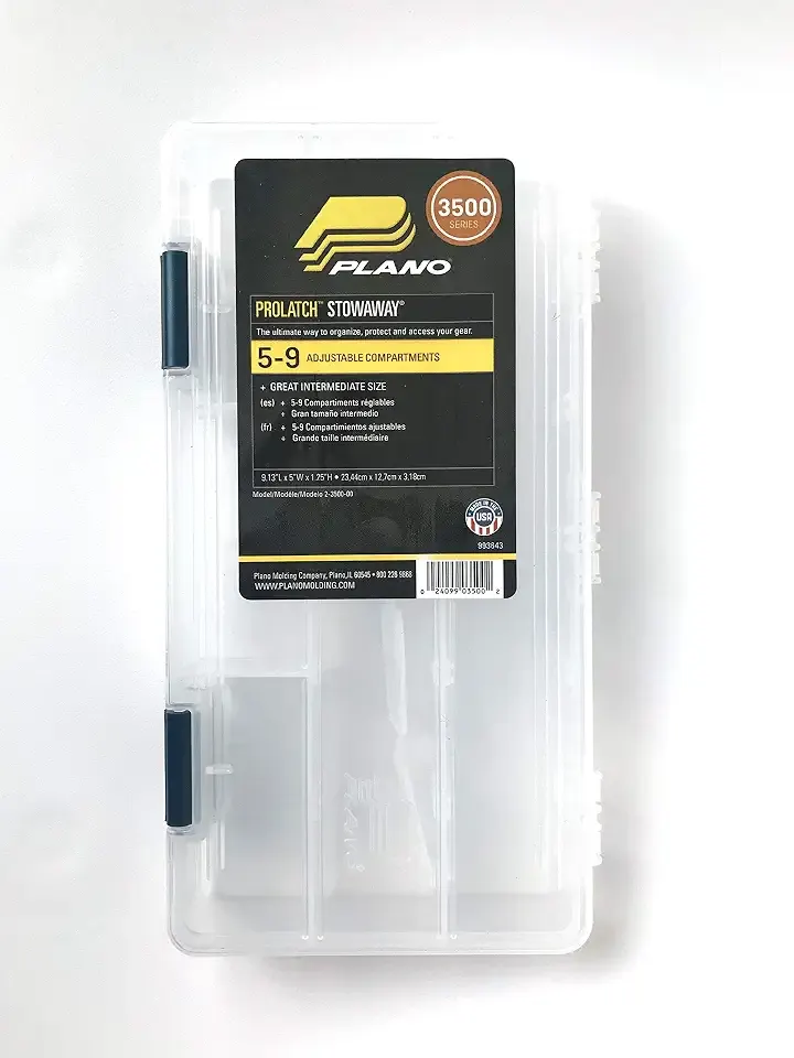Plano Tackle Boxes,4 Pack of 3500 Prolatch Stowaway Tackle Utility Boxes, Fishing Tackle Storage, Blue