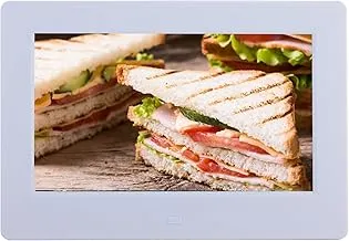 7-Inch Hd Wall-Mounted Digital Photo Frame, Video and Picture Loop Playback, Advertising Display (White)